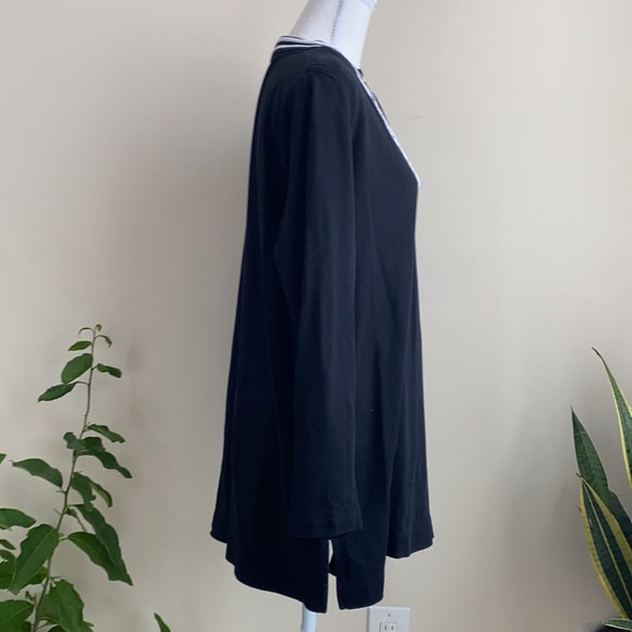 Charter Club long sleeve black top Sz 1X - Picture 3 of 6